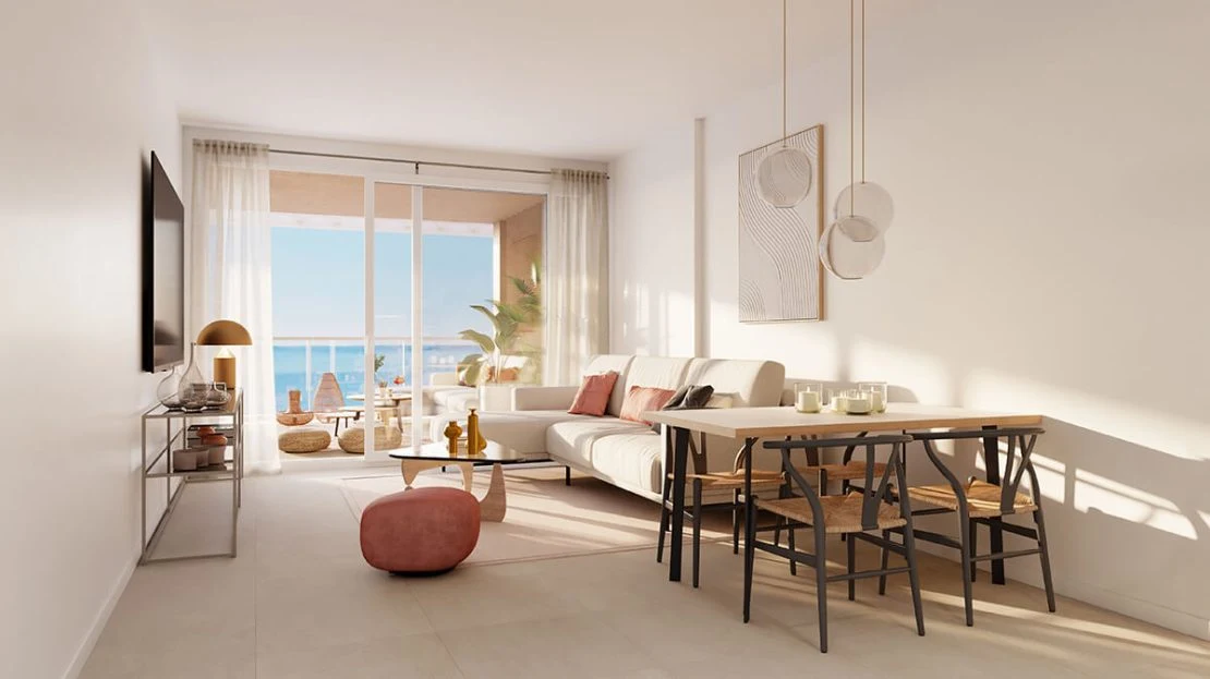 Woonkamer van een Alcaidesa Homes appartement