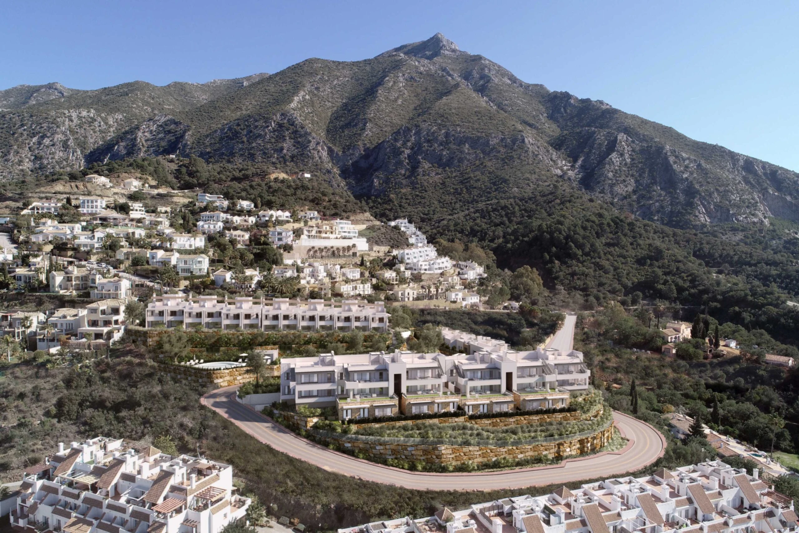 Almazara Views Istán panoramisch zicht bergdorp