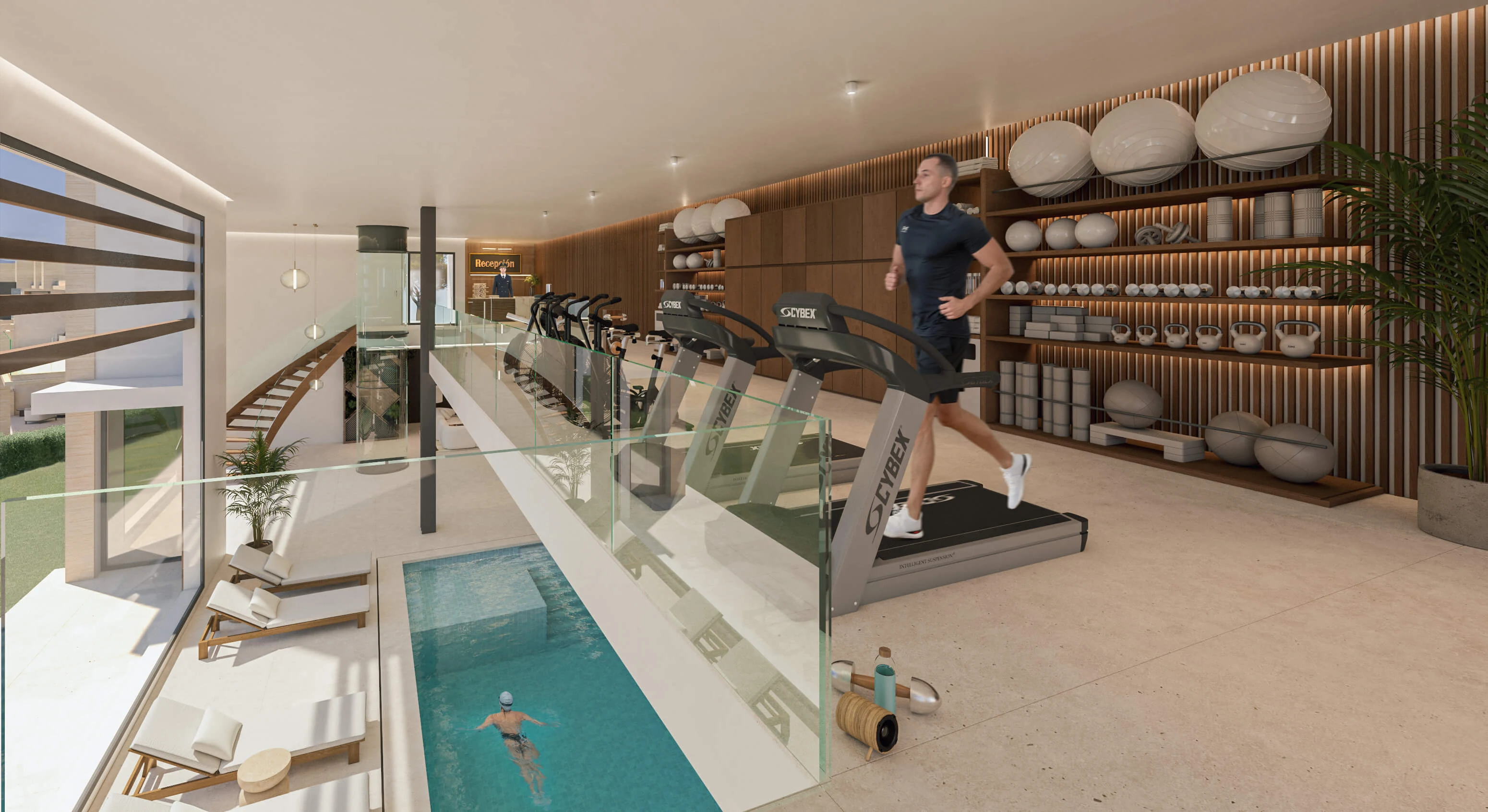 Fitnessruimte van Aloha Forest