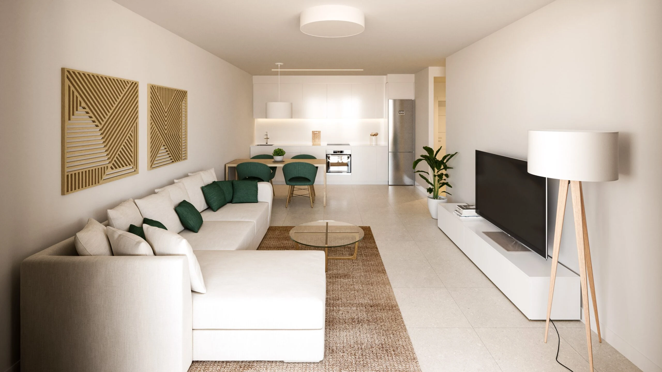 Atlantic Homes Tenerife salon interieur sfeervolle verlichting