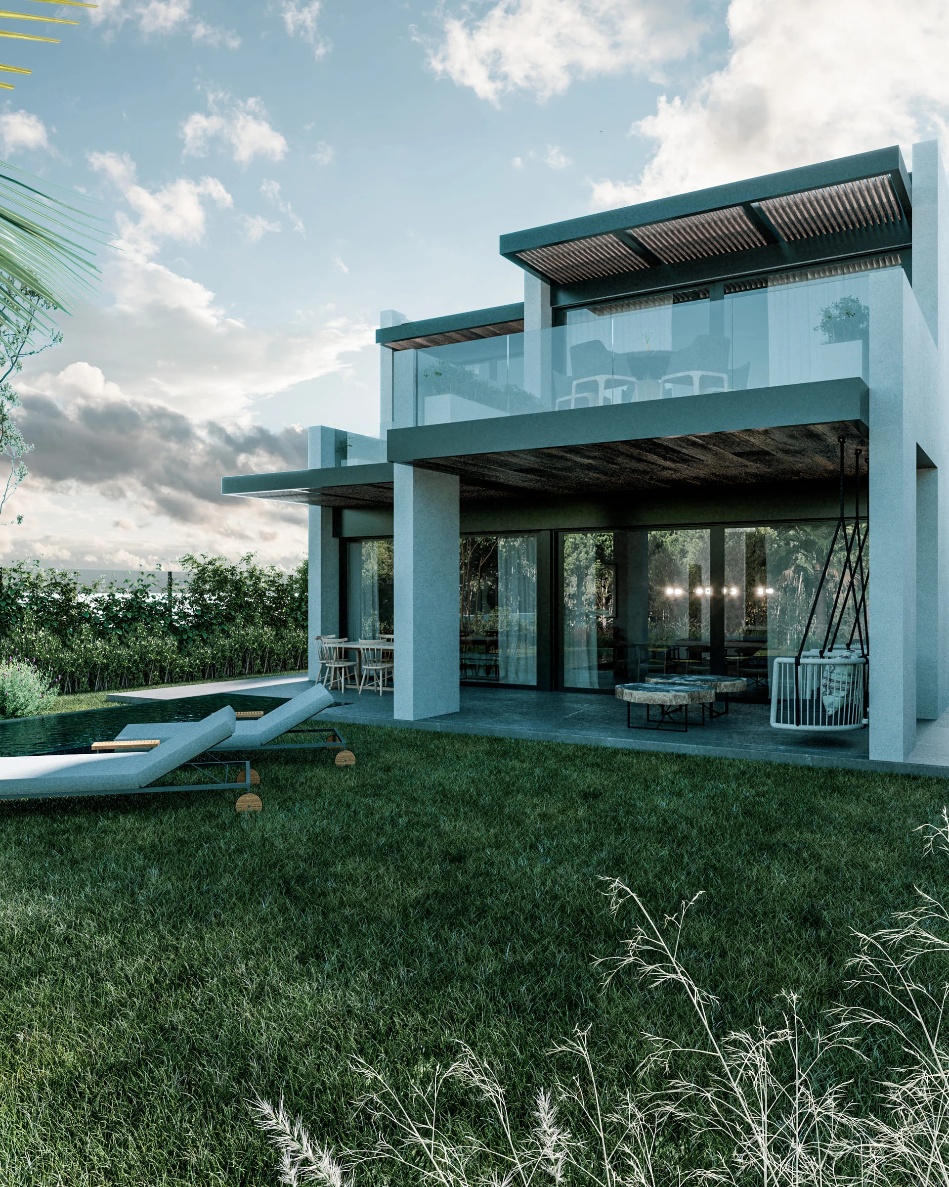 Zwembad en terras ATTA Villas San Pedro