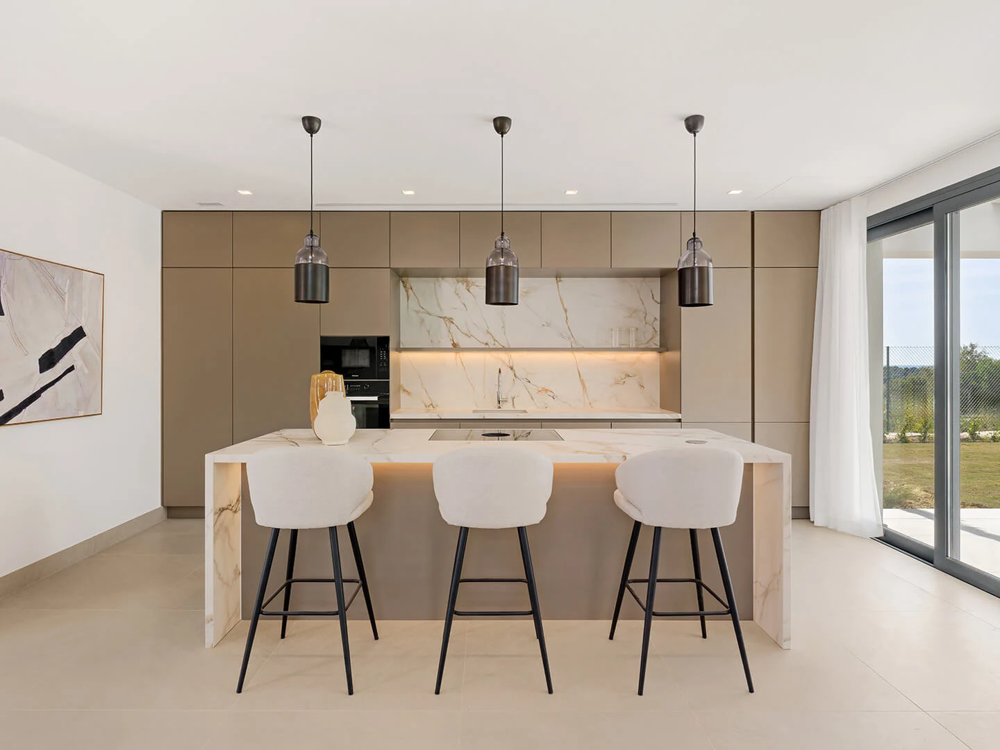 Keuken met modern design in Aurea Villas