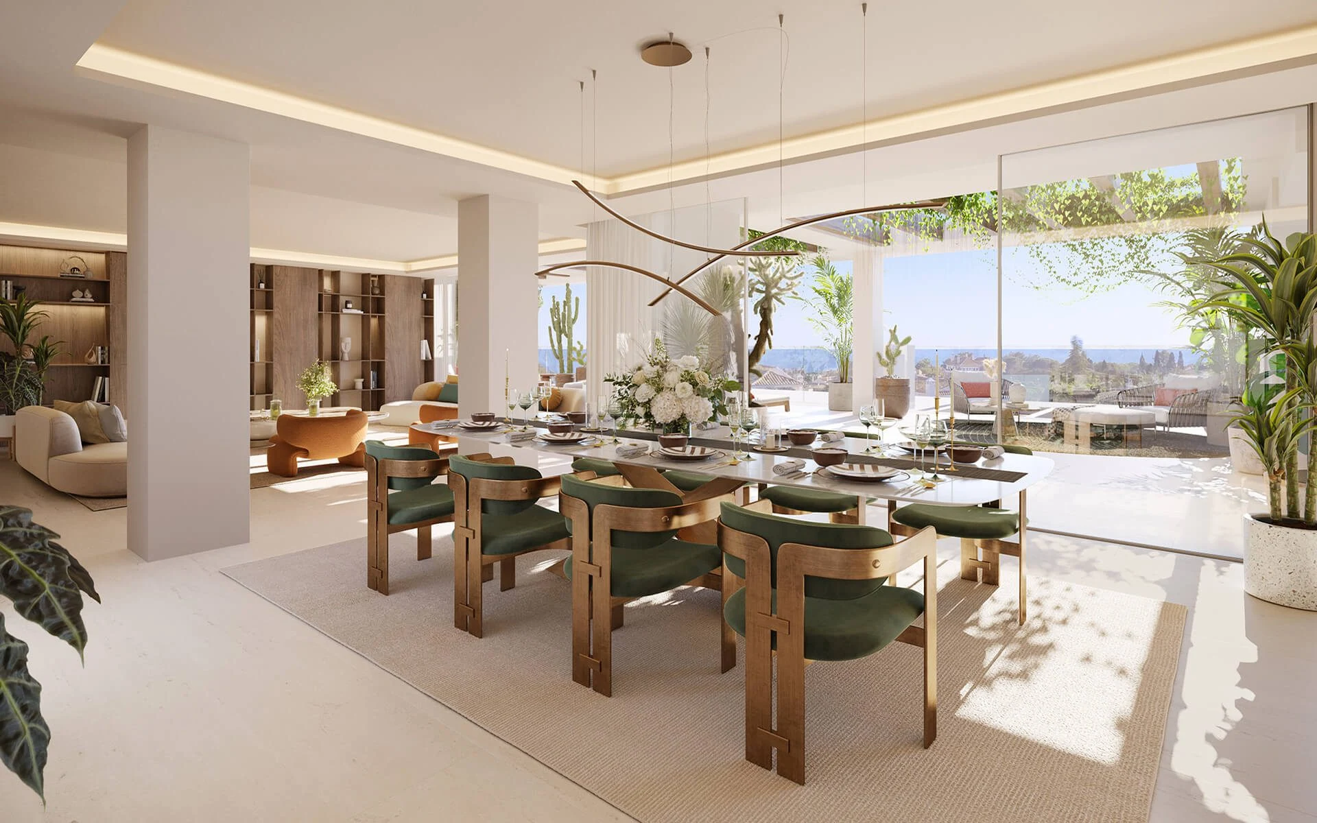 Penthouse woonkamer Earth Golden Mile Marbella