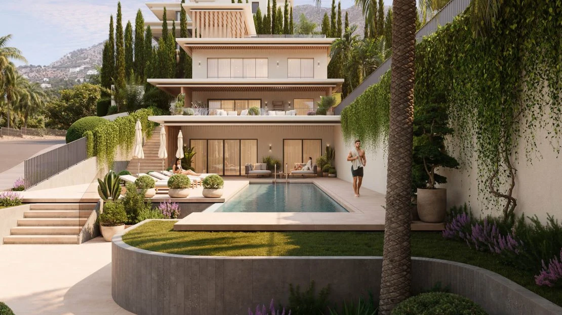 Woning met terras en panoramisch uitzicht over de Costa del Sol