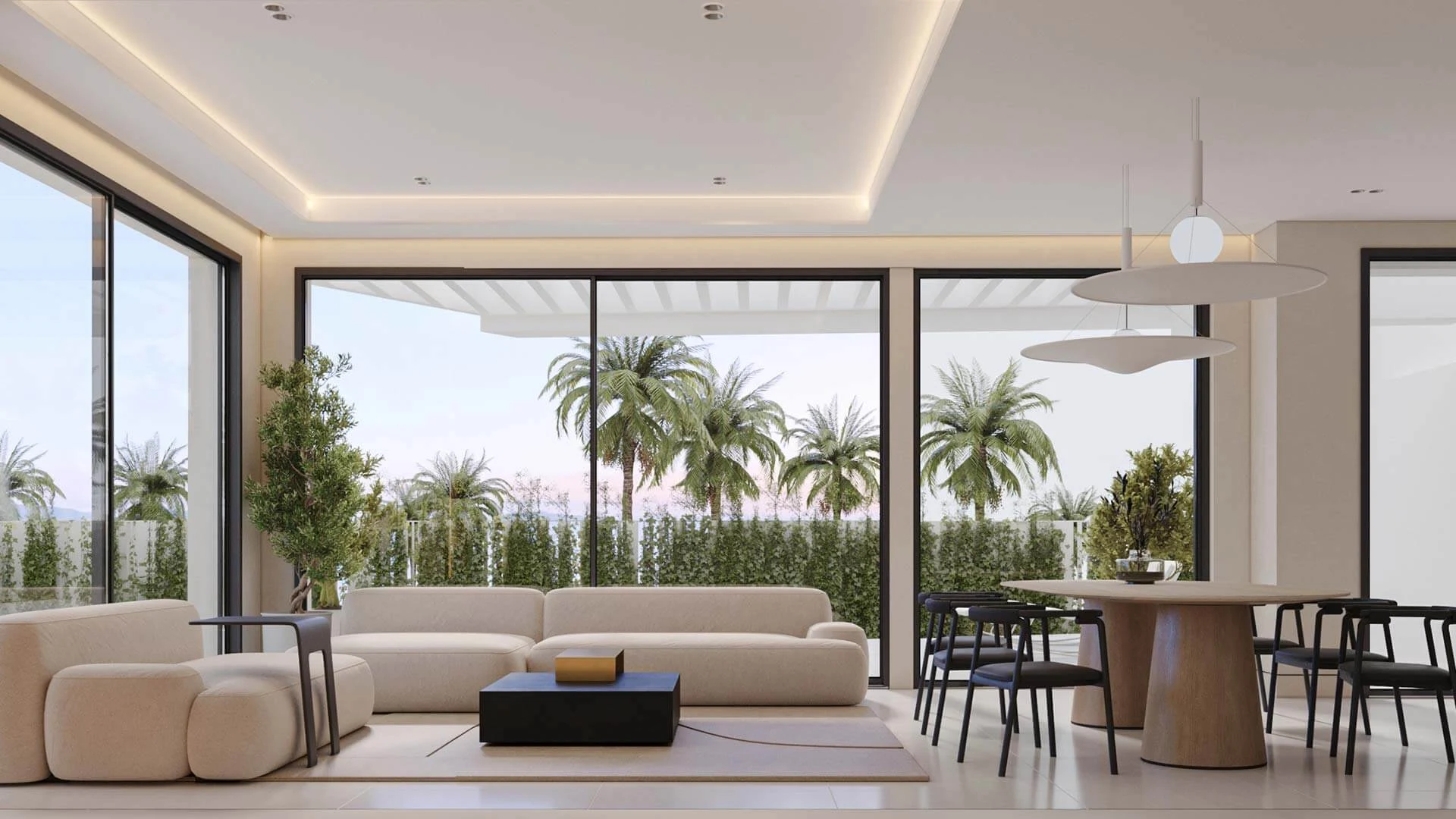 Buitenzicht op een villa van Lantana Villa's