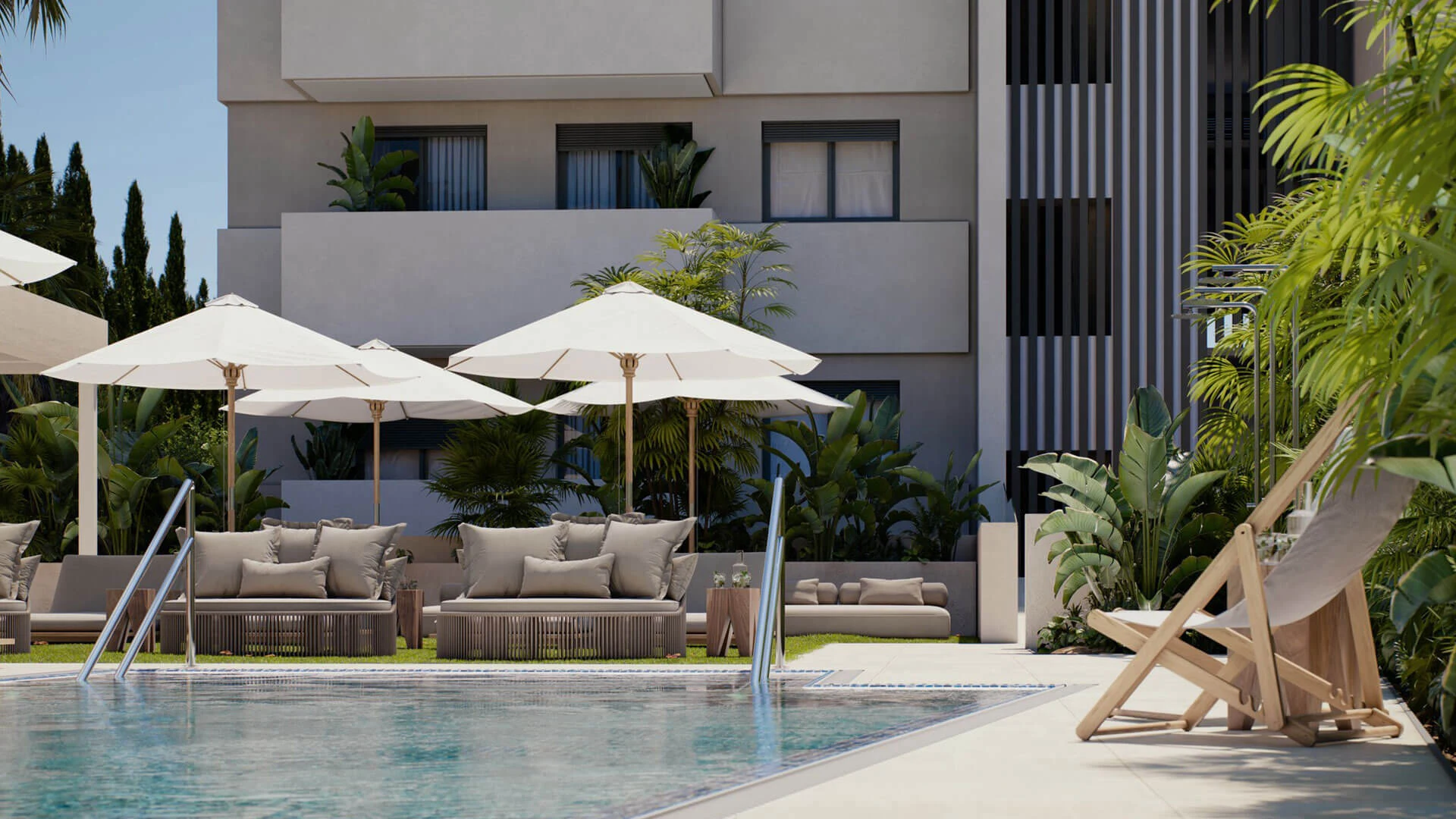 Zoutwaterzwembad van Las Mesas Sea Suites
