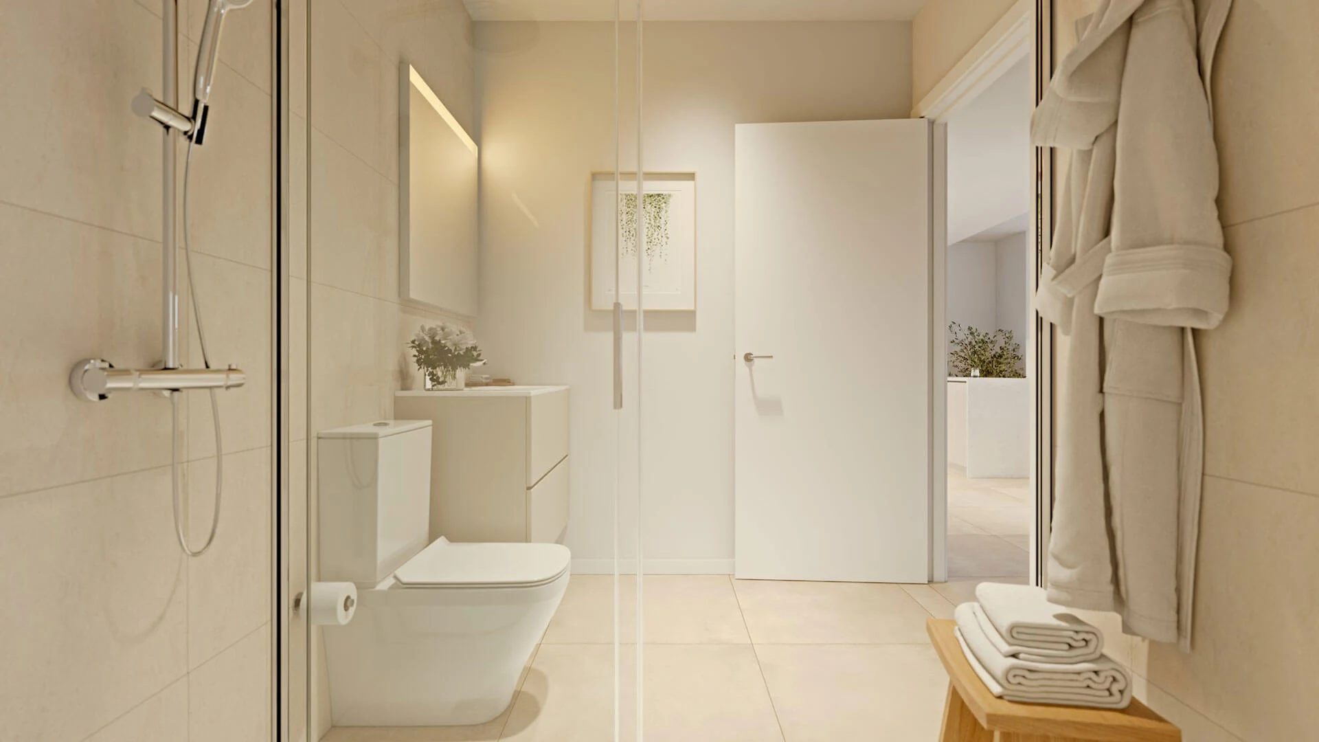 Lichte woonkamer in Las Mesas Sea Suites