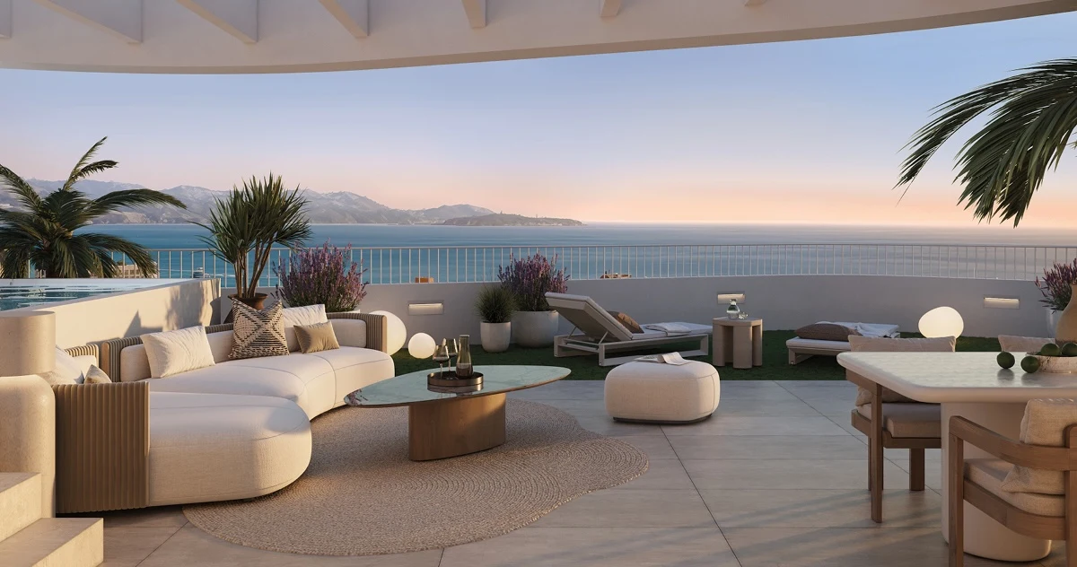 Magna Torremolinos — penthouseterras met panoramisch zeezicht