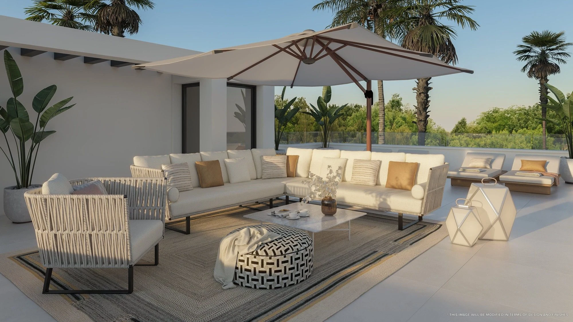One Bali Villas La Cala de Mijas solarium dakterras
