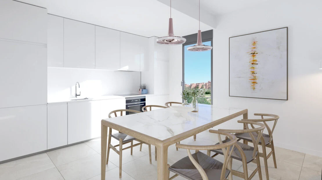 Moderne keuken van een Serenity Gardens appartement