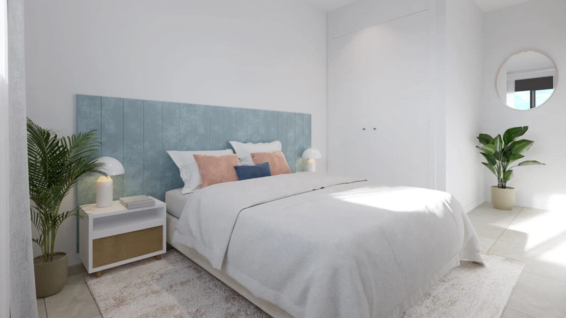 Slaapkamer van een Serenity Gardens appartement