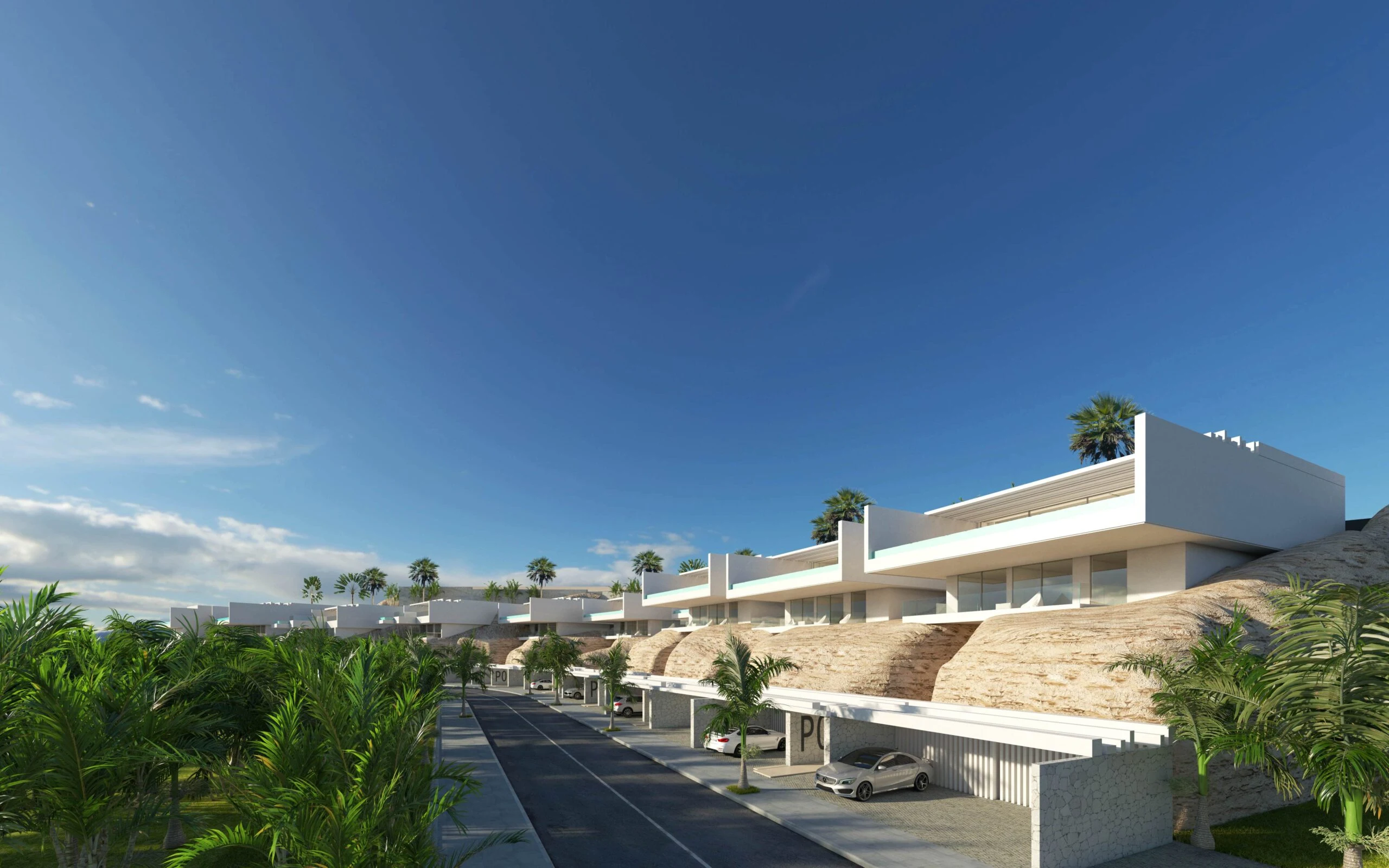 Exterieur villa Siam Blue Costa Adeje Tenerife overdag