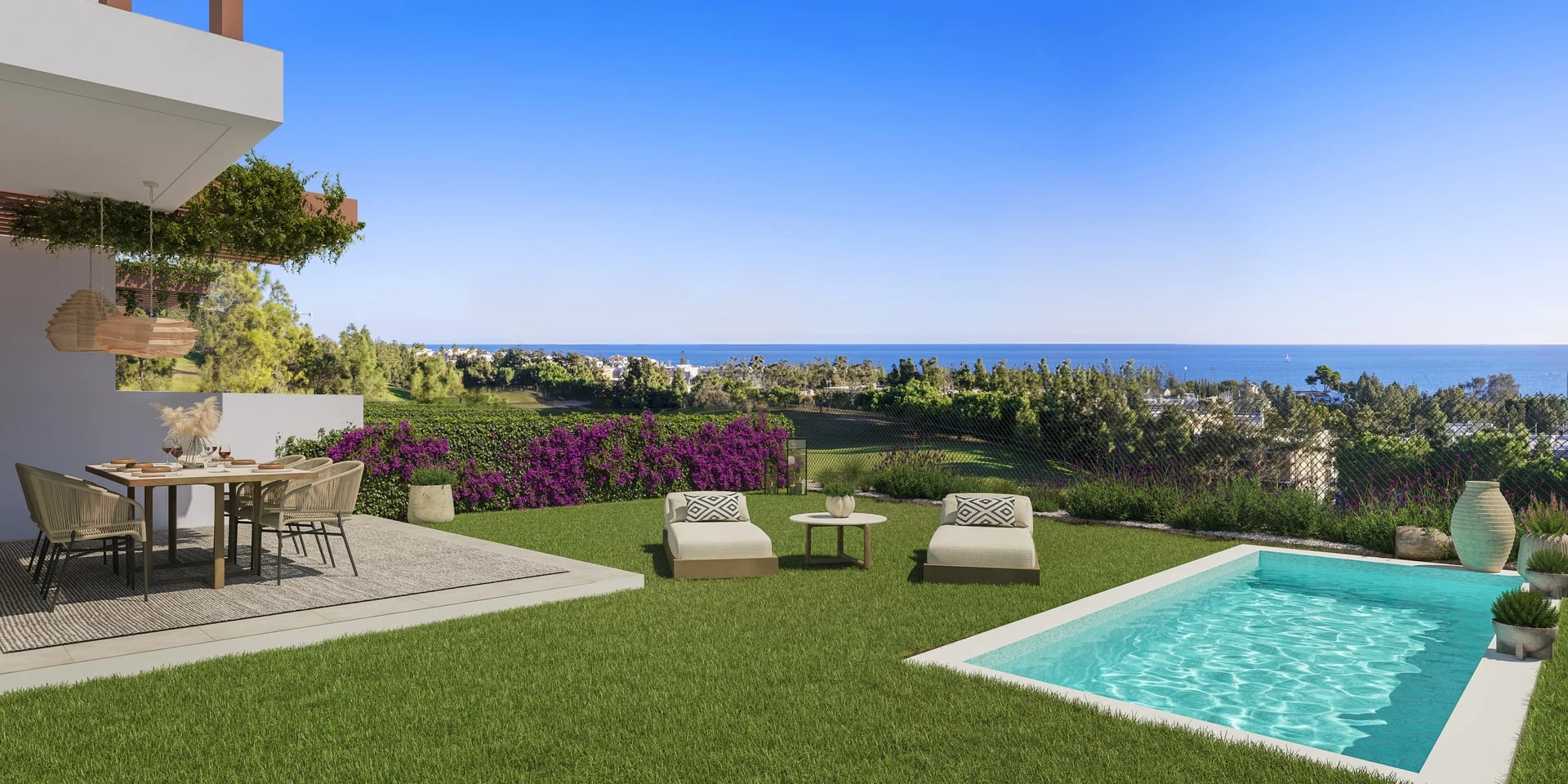 Soleia Living El Chaparral villa luchtfoto