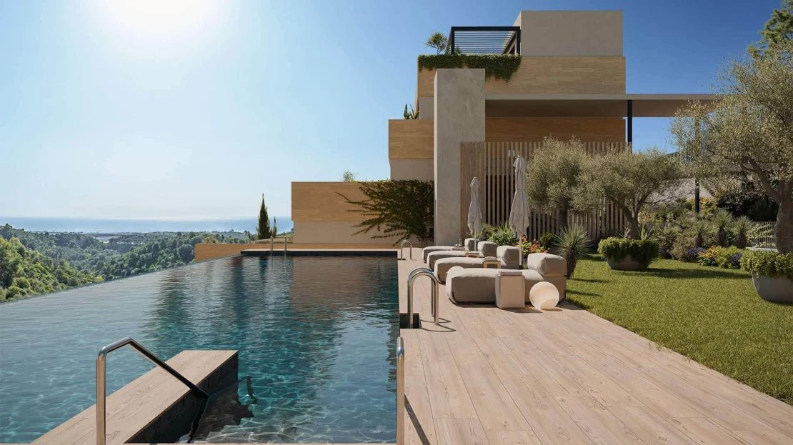 Infinity-pool van Soleil Marbella met uitzicht