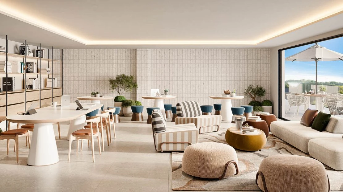 Sociale lounge en co-working ruimte van Soleil