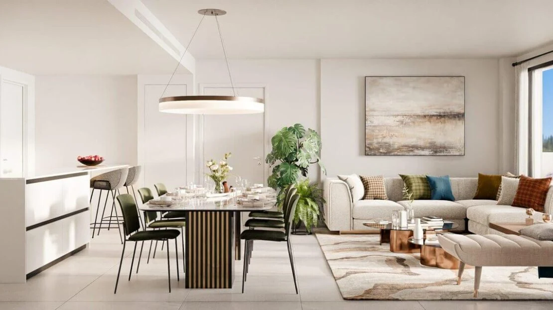Appartement interieur van Soleil met open leefruimte