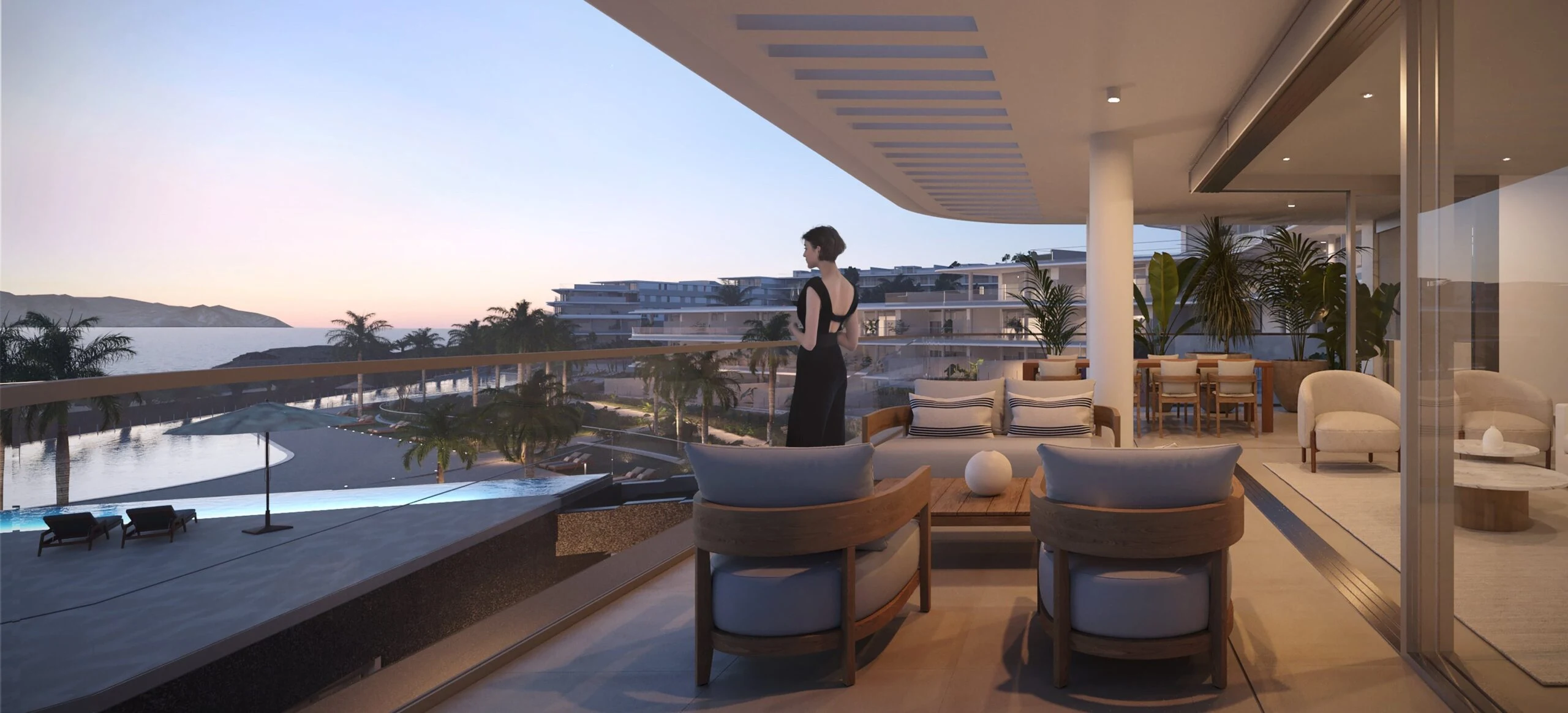 Solum Tenerife terras zeezicht