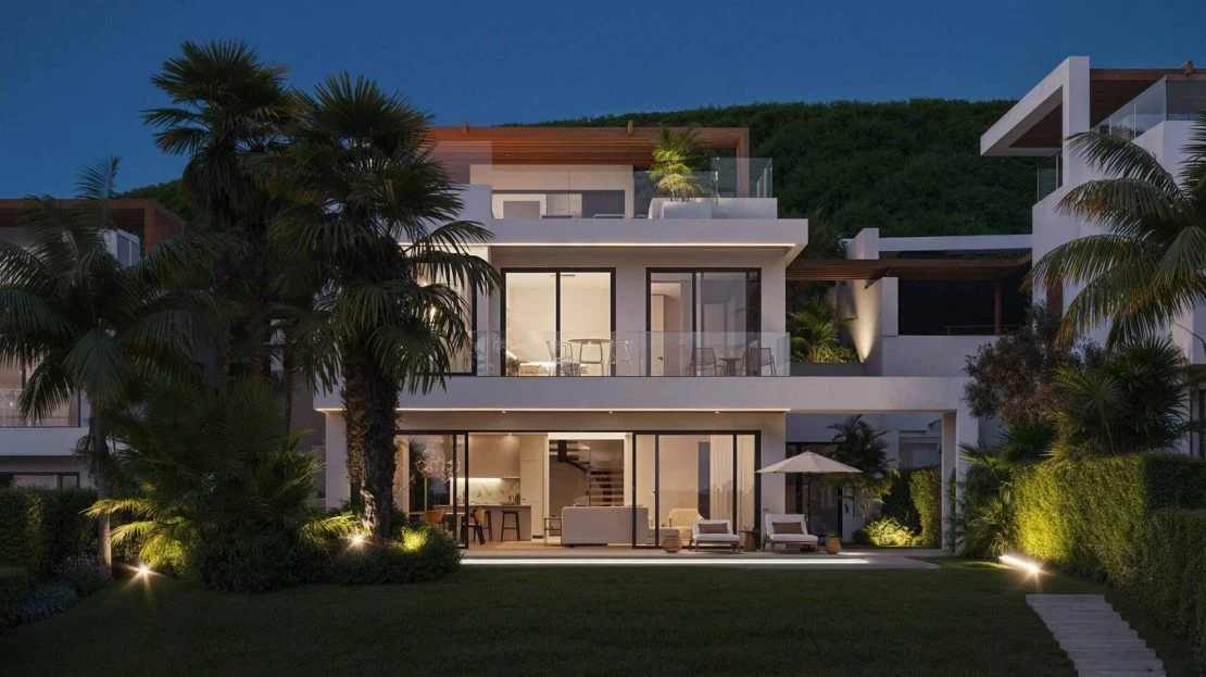 Buitenaanzicht van een Spinto Hills villa