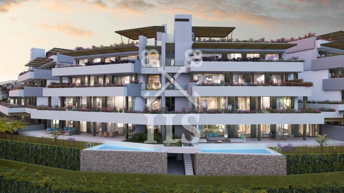 Tiara — exterieur van het appartementencomplex in Benahavís