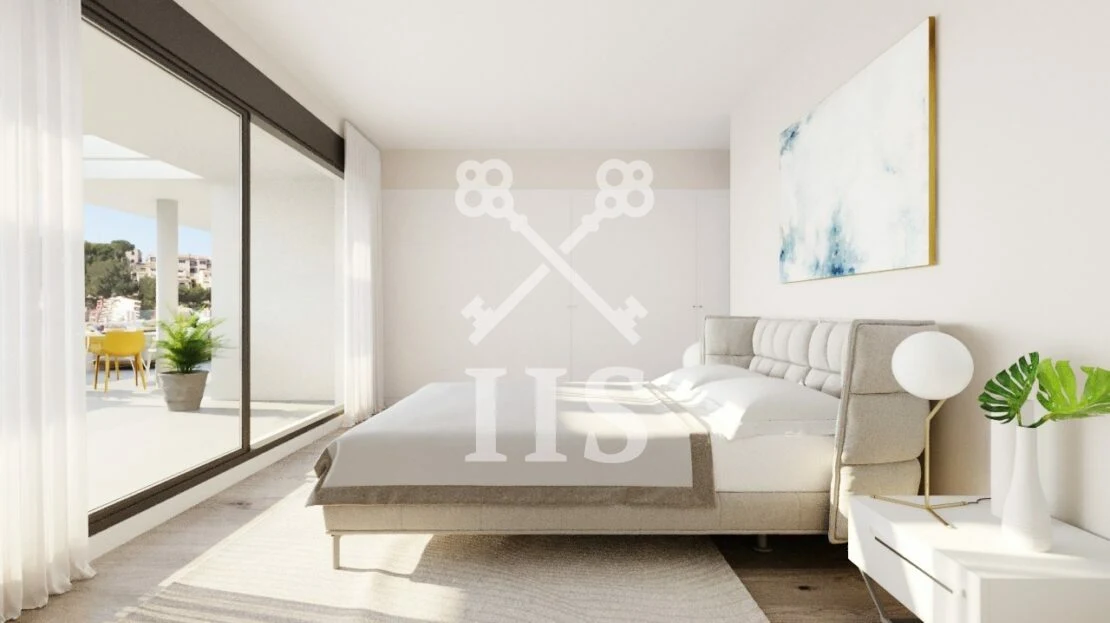 Slaapkamer van een Valle Romano appartement