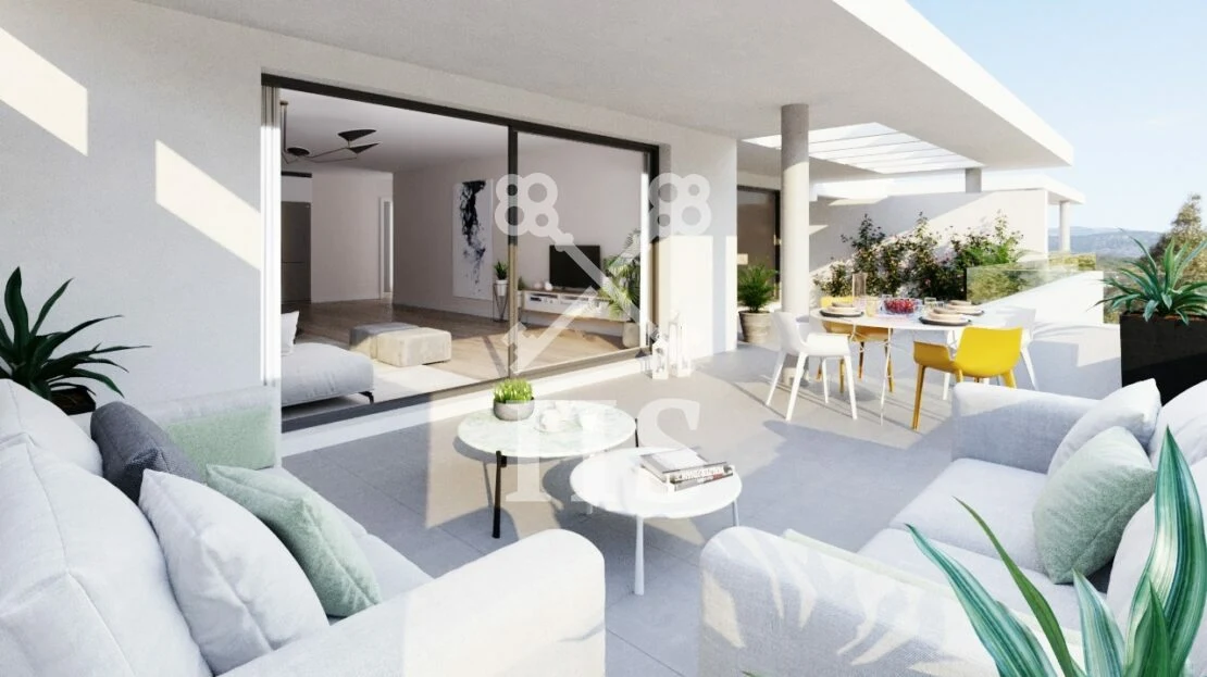 Terras van een Valle Romano appartement
