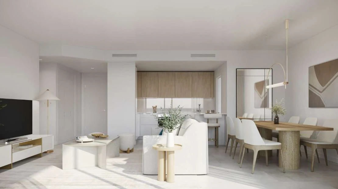 Woonkamer van een Vanian Gardens appartement