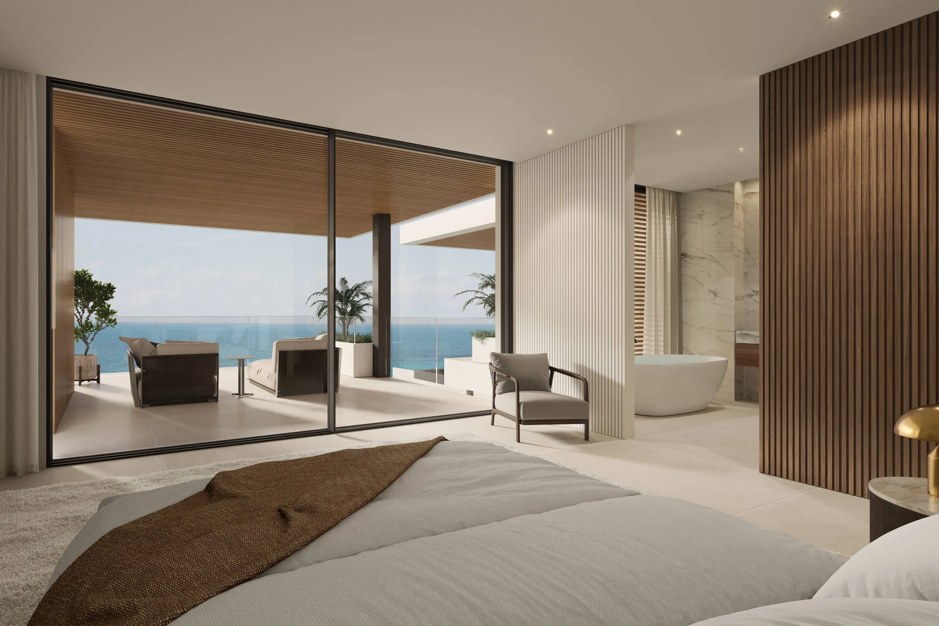 Villa Playa San Pedro master slaapkamer zeezicht