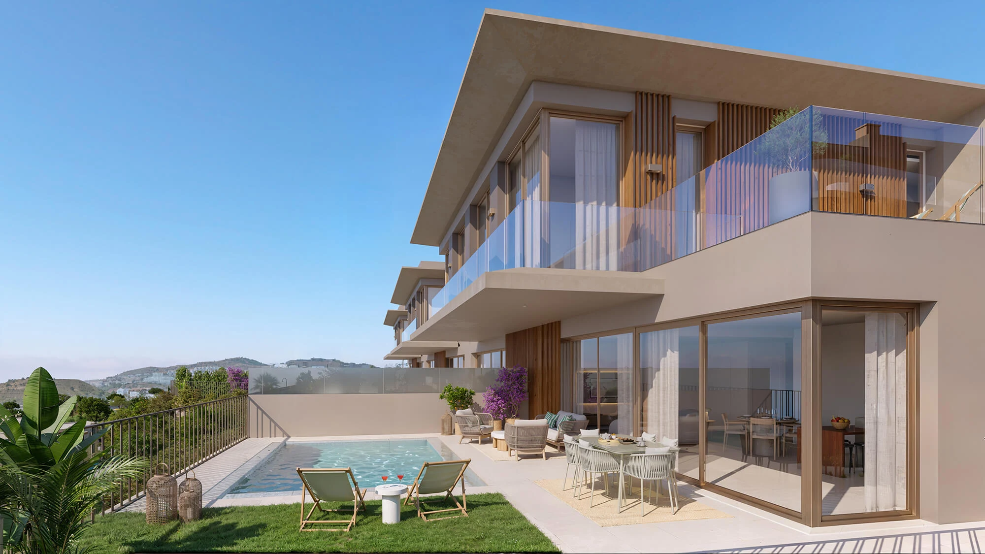 Vission Hills — privétuin en privézwembad van een halfvrijstaande woning
