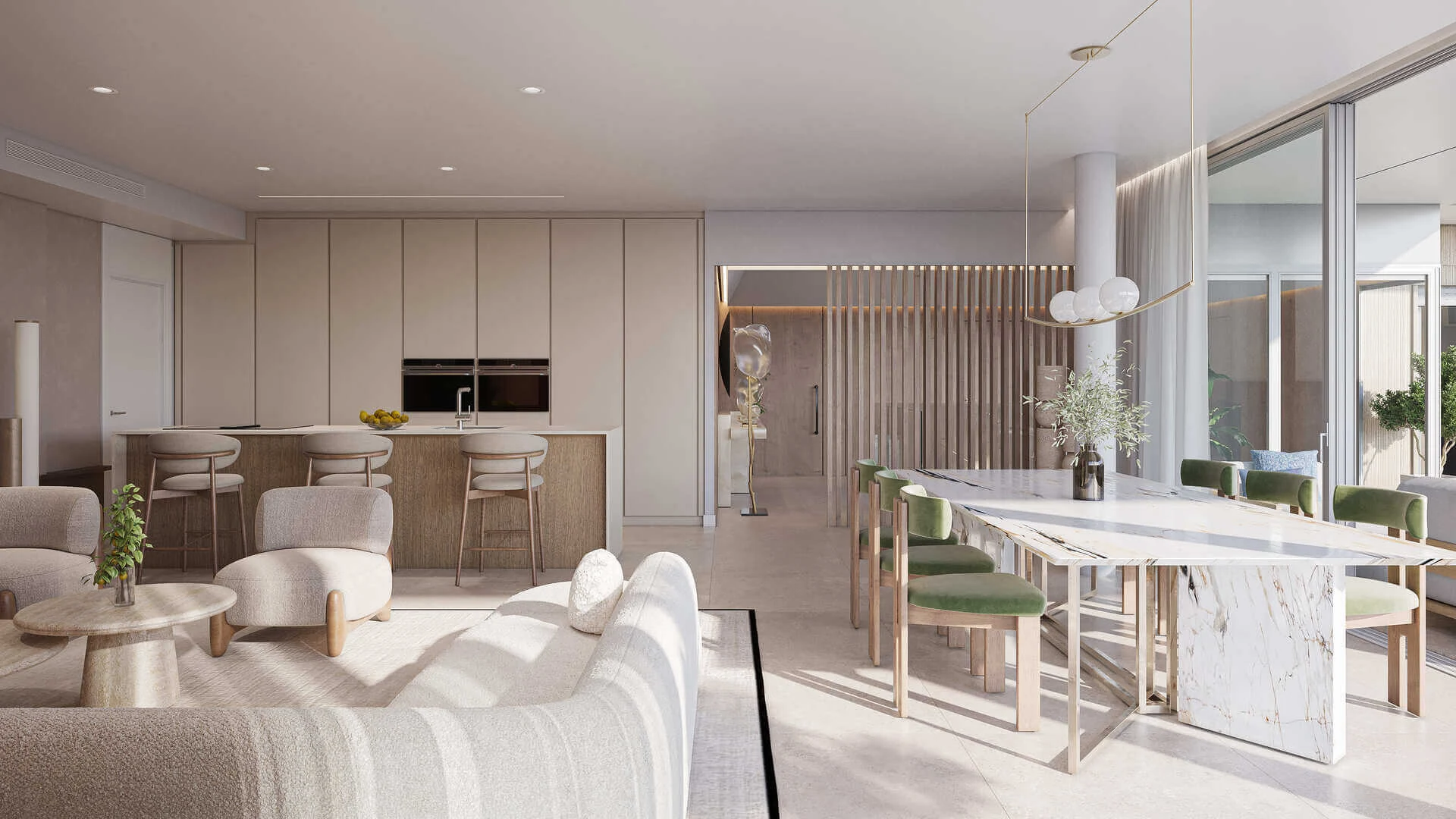 Woonkamer Zenity Cyan villa Estepona